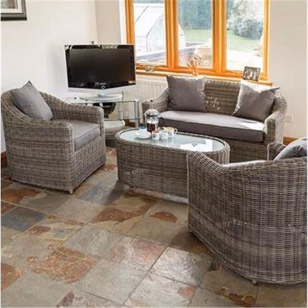Cheshire 4 Seater Deluxe Bunbury Grey Rattan and Aluminium Garden Sofa Set – 2