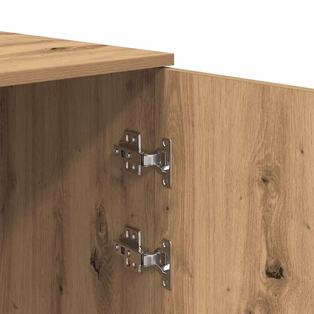 Berkfield Home Wall Mounted Storage Cabinet in Artisan Oak Brown, W/D/H: 40 x 45 x 103.5 cm – 4