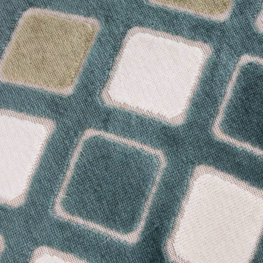furn Metro Diamond Velvet Rectangular Cushion in Green, W/D/H: 60 x 40 x 40 cm – 3