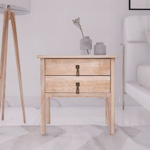 Cabinet Bits Portofino 2 Drawer Bedside Cabinet in Brown – 3