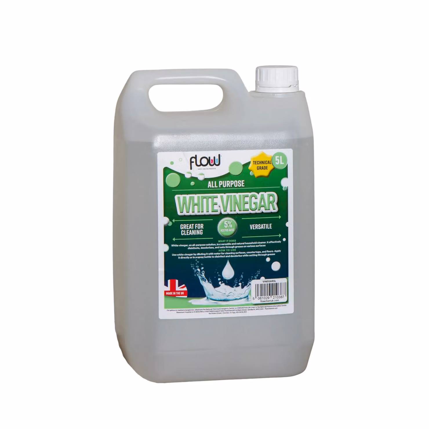 Samuel Alexander White Vinegar Household Cleaner, 5 Litres, Transparent – 2
