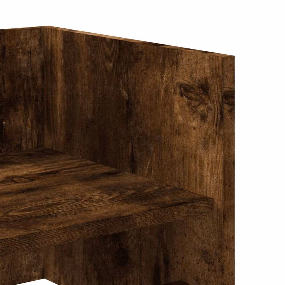 Berkfield Home Wall Mounted Smoked Oak Shelf in Brown, W/D/H: 100 x 35 x 30.5 cm – 5