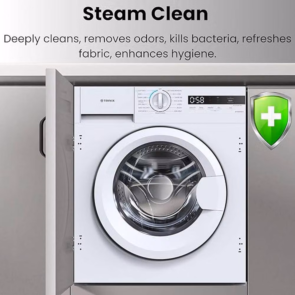 Teknix BITKW814 White 8kg Fully Integrated Front Loader Washing Machine with 1400 RPM and A Energy Rating – 2