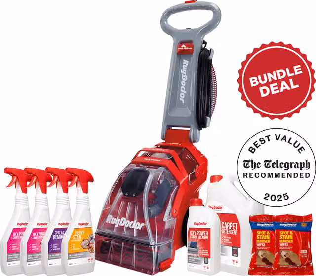 Rug Doctor Deep Carpet Cleaner Multi-Purpose Bundle in Red