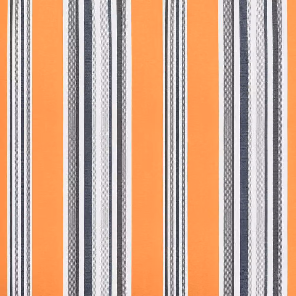 Berkfield Home Manual Retractable Polyester Awning in Multicolour Orange Stripe, W: 450 cm, D: 300 cm – 4