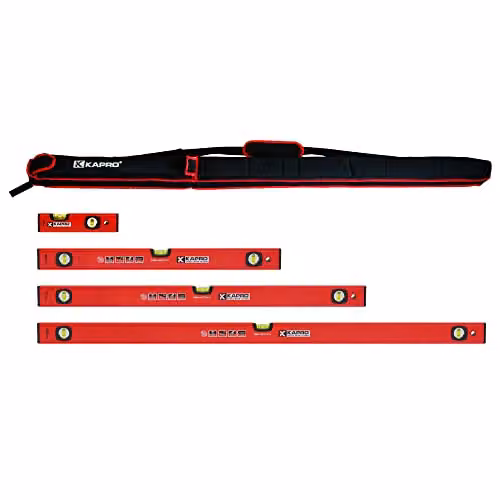 Kapro 4 Piece Mercury Spirit Level Set in Red – 1