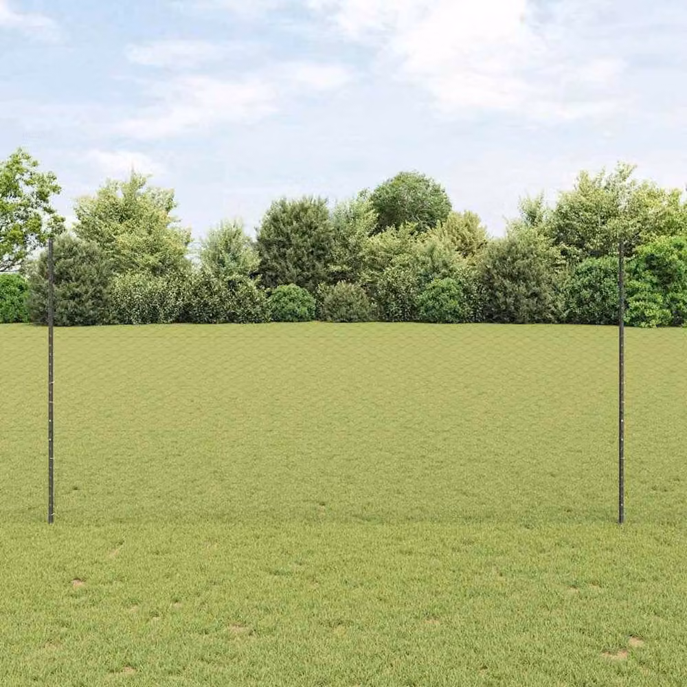 Berkfield Home 22-Piece Grey Steel U-Profile Fence Posts, 150 cm – 2