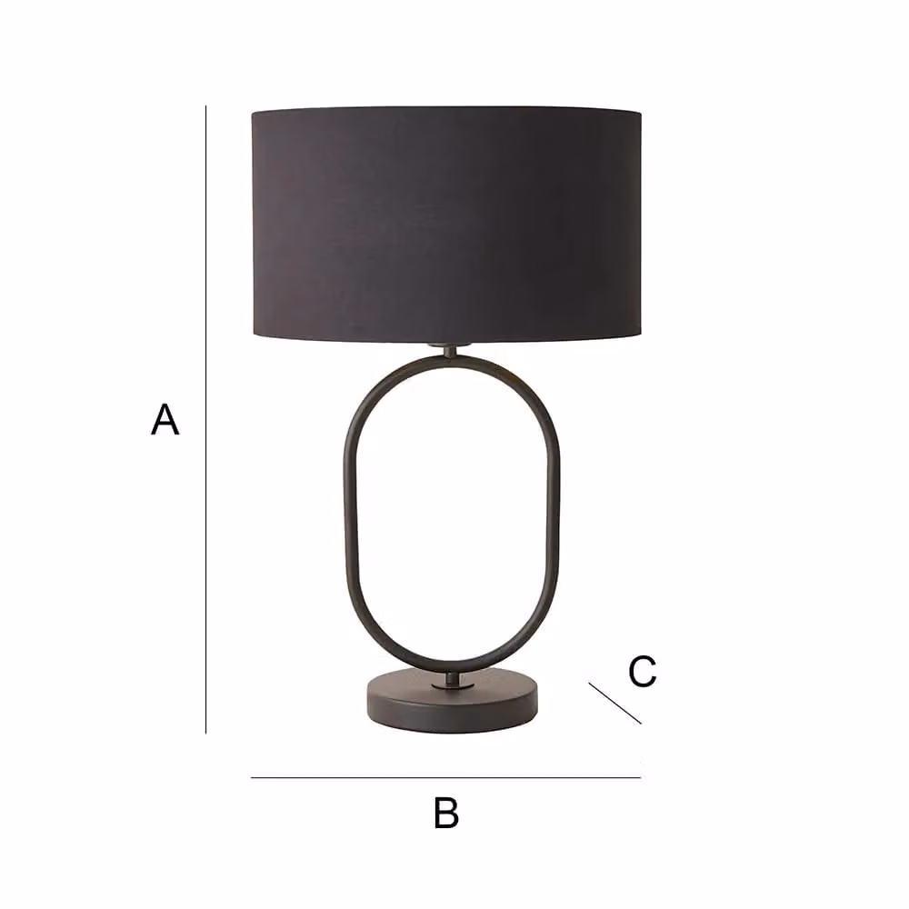 ValueLights Antonia Art Deco Oval Table Lamp in Black and Gold with LED Bulb – 4
