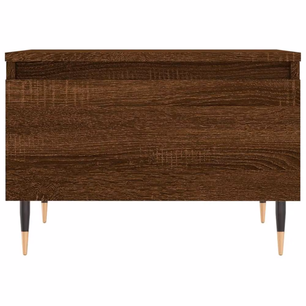Berkfield Home Modern Nested Coffee Table Set in Brown Oak, 2 Pieces, W/D/H: 50 x 46 x 35 cm – 4