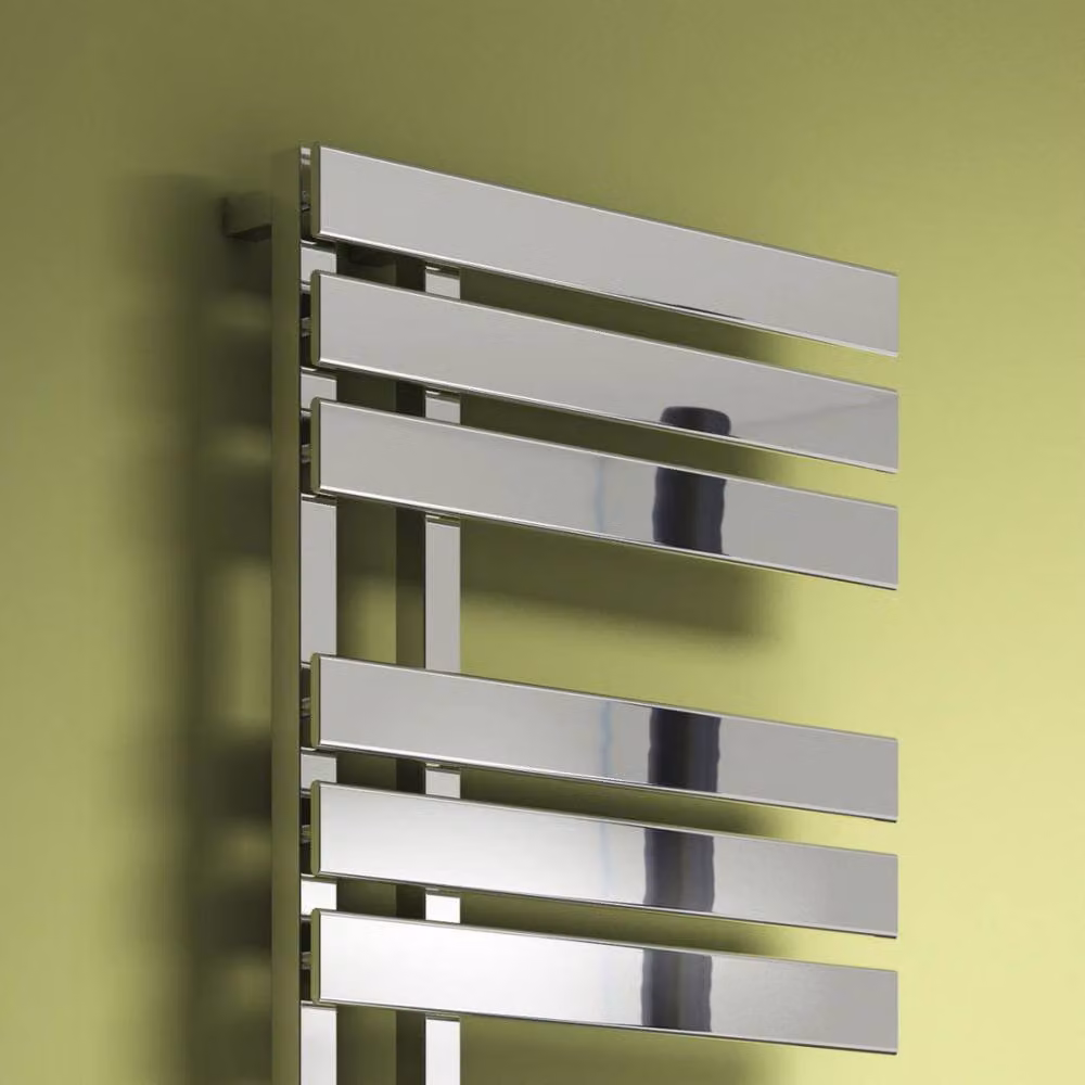 Bathroom Kingdom Sesia Chrome Designer Flat Panel Heated Towel Rail, Silver, W: 500 mm, H: 1180 mm – 3
