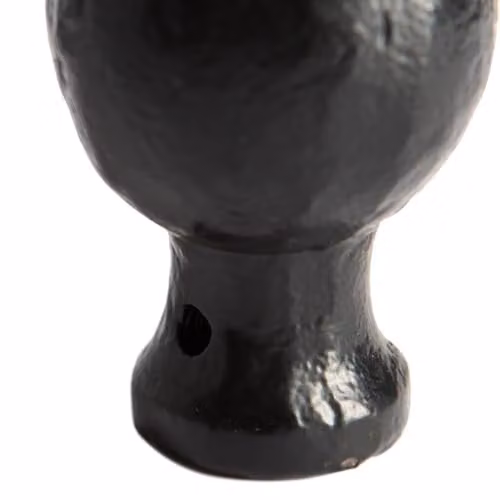 Hammer and Tongs Round Rim and Mortice Door Knob, Pack of 4, Matt Black Iron, Diameter: 60 mm – 1