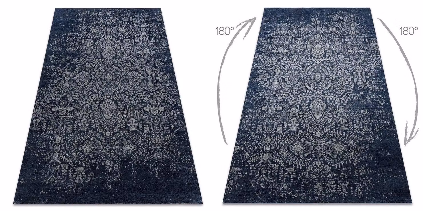 RugsX Jade Wool Oriental Rug in Blue, W: 240 cm, D: 340 cm – 2