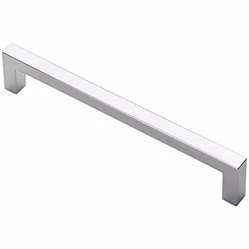 Loops Square Block Pull Handle in Polished Chrome, 170 x 10 mm with 160 mm Fixing Centres