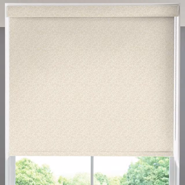 Terrys Plain Blackout Roller Blind in Cream/Beige