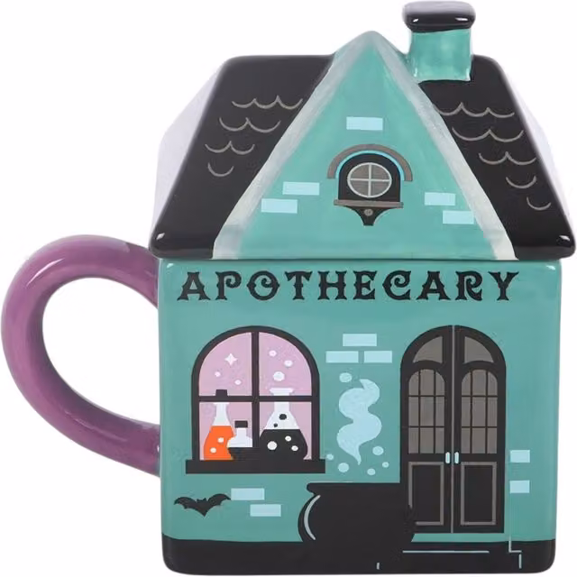 Something Different Wholesale Apothecary Shop Lidded Ceramic Mug in Green – 3