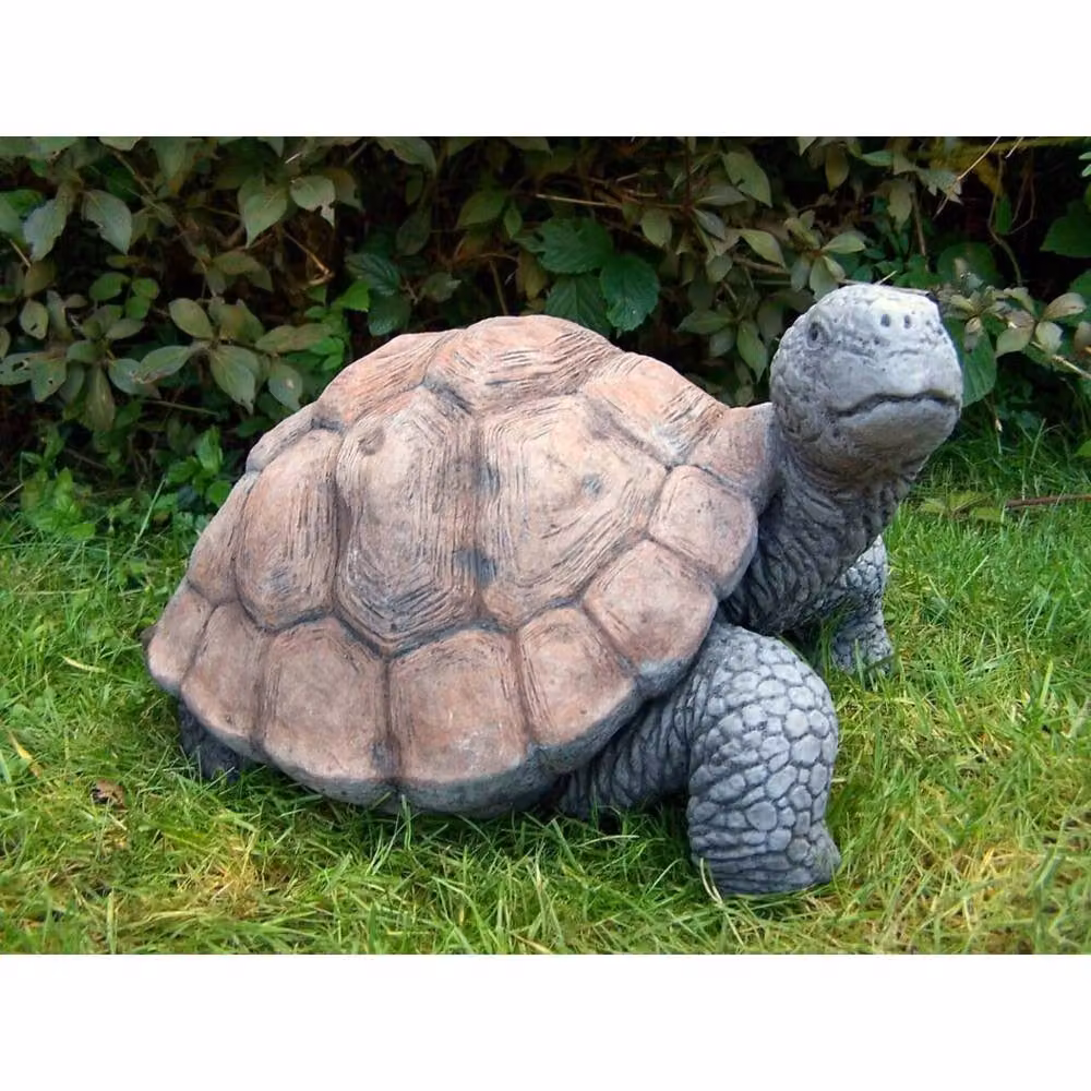 Havendro Concrete Tortoise Garden Ornament Statue in Grey, W/D/H: 30 x 19 x 22 cm – 2