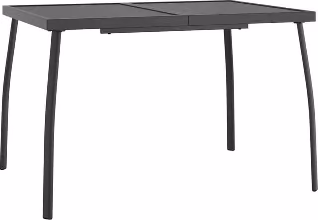 Berkfield Home Anthracite Garden Table in Black Powder Coated Steel Mesh, W/D/H: 110 x 80 x 72 cm – 1