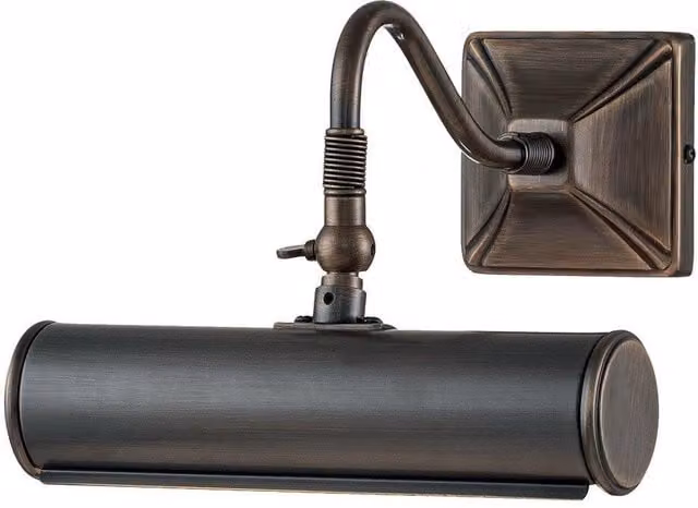 Netlighting Small Picture Wall Light in Dark Bronze with E14 Bulb Holder
