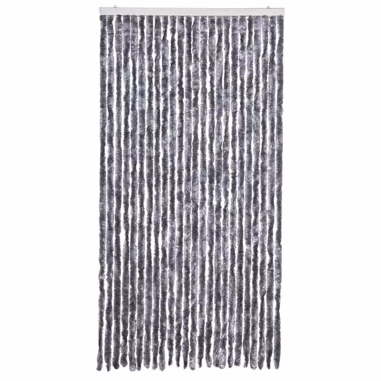 Berkfield Home Silver Chenille Insect Curtain, W: 100 cm, H: 220 cm
