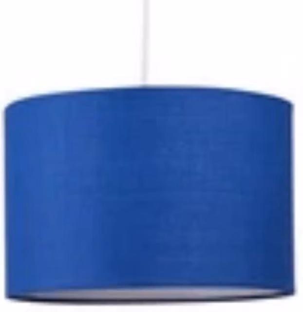 Havendro Modern Navy Blue Fabric Cylinder Ceiling Light Shade, Diameter: 25 cm