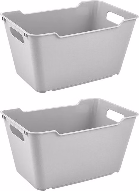 Keeeper Stackable Storage Box Set of 2, Grey, 6L