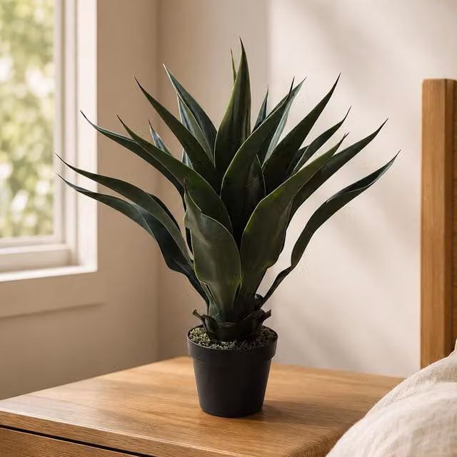 Leaf Design UK Green Artificial Deluxe Yucca Tropical Potted Plant, Height: 60 cm – 1