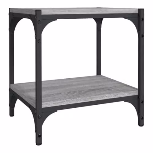 vidaXL Industrial TV Cabinet in Grey Sonoma, W/D/H: 40 x 33 x 41 cm, Made of Wood and Metal – 1