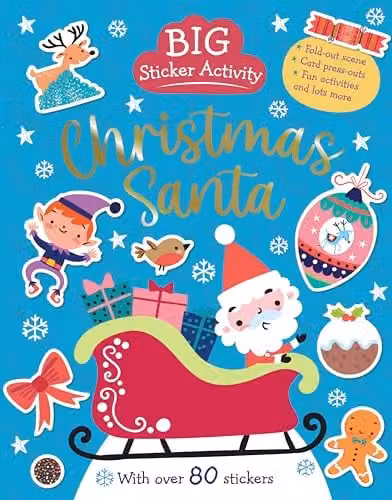 North Parade Publishing Christmas Big Sticker Activity Book Santa Multicolour