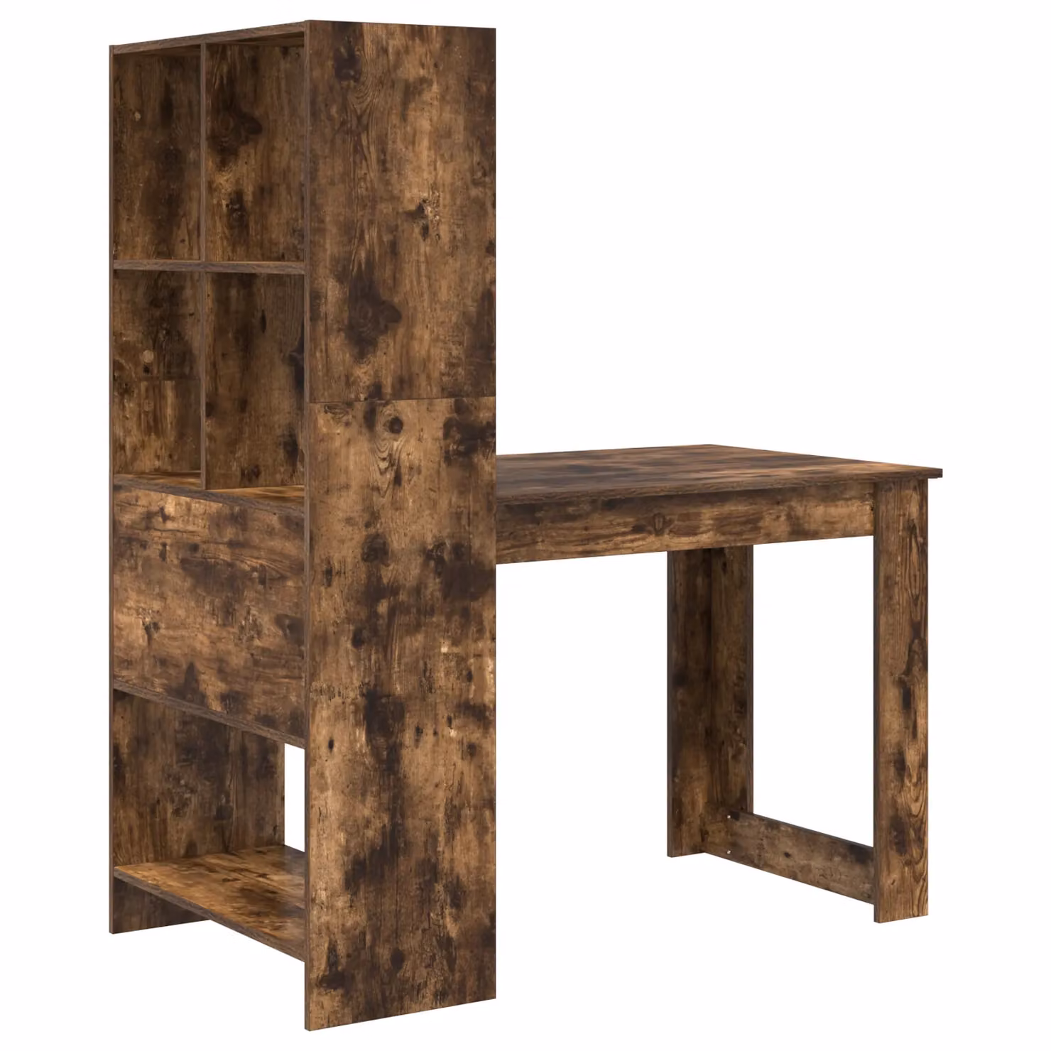 Berkfield Home Modern Smoked Oak Writing Desk in Brown, W: 122 cm, D: 67 cm, H: 145 cm – 4