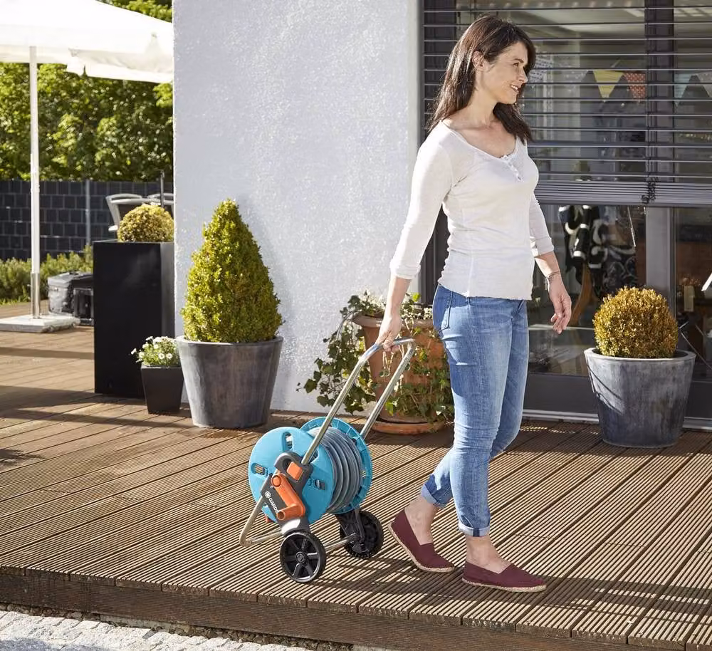 GARDENA CleverRoll S 20m Hose Trolley Set in Petrol – 3