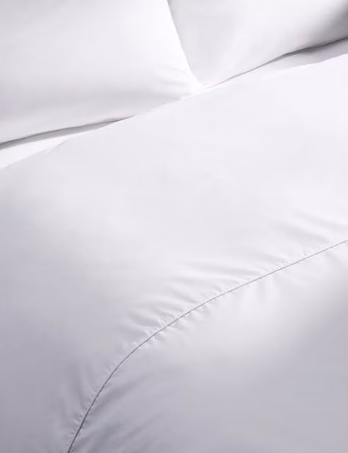 M&S Egyptian Cotton 230 Thread Count Percale Duvet Cover in White