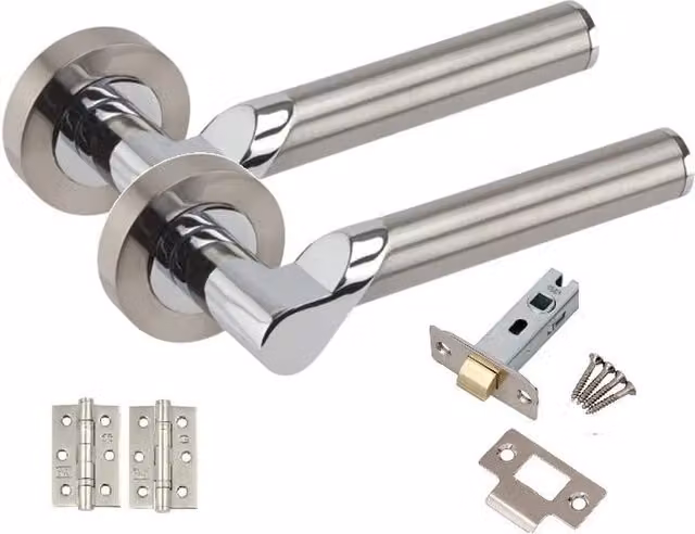 Golden Grace Polished Silver Internal Door Handle Set
