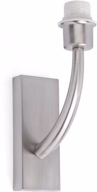 Netlighting Rem Single Light Indoor Wall Light in Grey with Satin Nickel Metal Finish, E27 Base