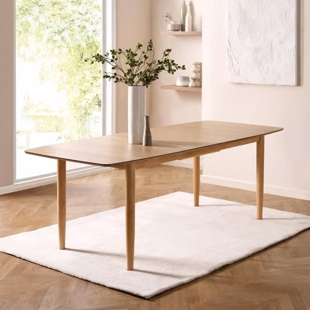 Julian Bowen Theia Extendable Rectangular Dining Table, Brown