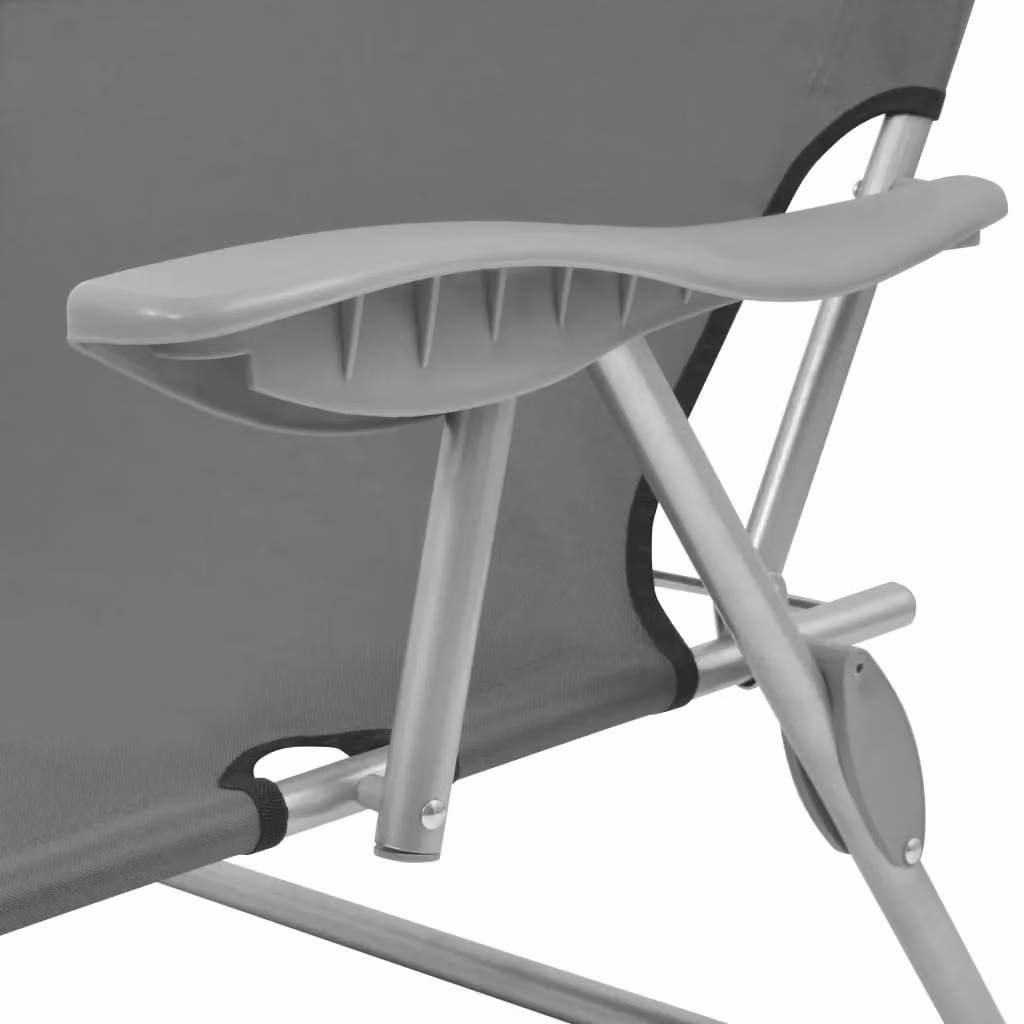 Berkfield Home Sun Lounger with Canopy and Adjustable Headrest in Steel Grey – 2