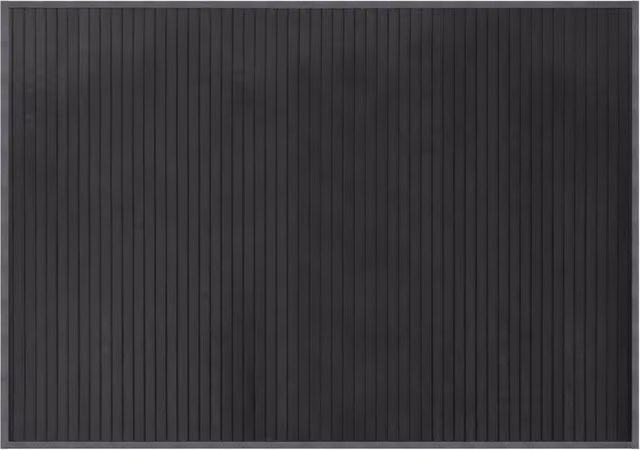 Berkfield Home Rectangular Bamboo Rug in Grey, W/D: 100 x 70 cm