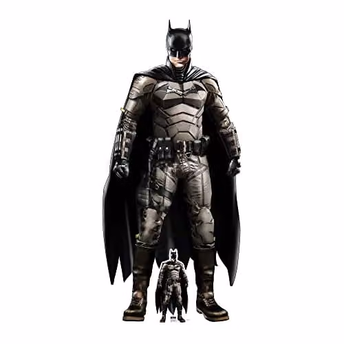 Star Cutouts SC4431 The Batman Robert Pattinson Dark Grey and Black Cardboard Cutout – 1
