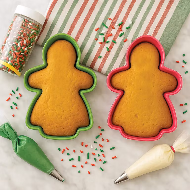 Orsina Silicone Gingerbread Cake Pop Moulds in Pink, Green and Multicolour