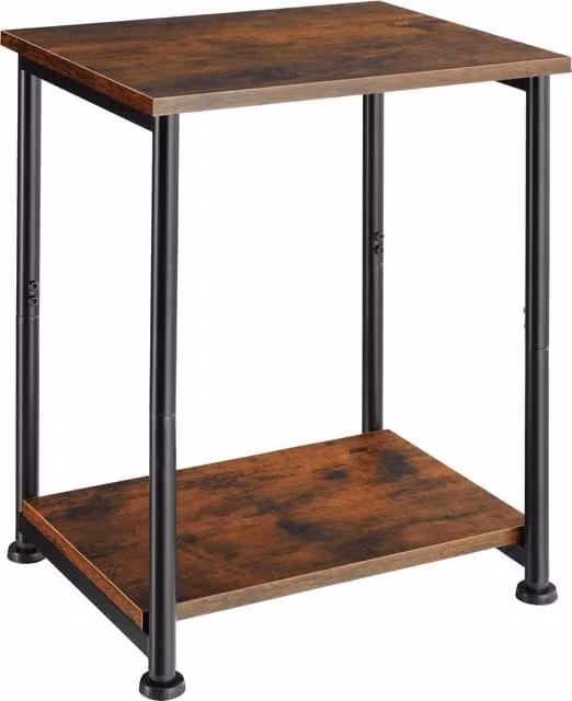 tectake Yonkers Industrial Side Table in Black and Brown