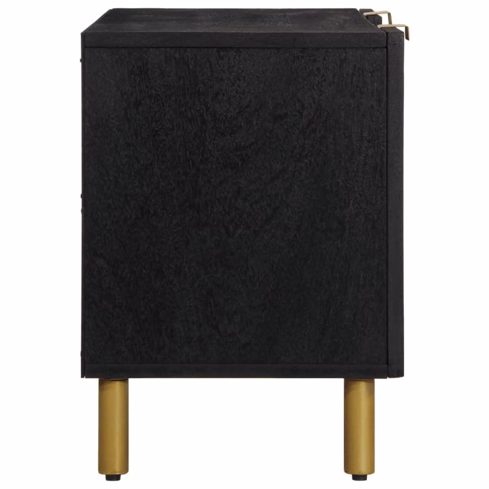Berkfield Home Modern Black TV Cabinet in Engineered Wood W/D/H: 105 x 33 x 46 cm – 3