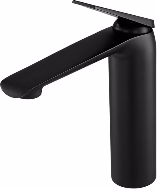Living and Home Matt Black Single Lever Brass Basin Mixer Tap – 1