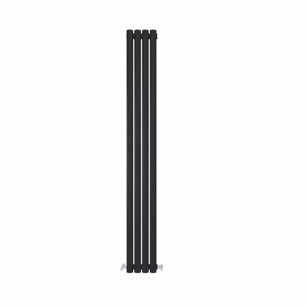 Banyetti Orva Black Vertical Double Oval Column Radiator Towel Rail, H 180 cm x W 23.6 cm – 4