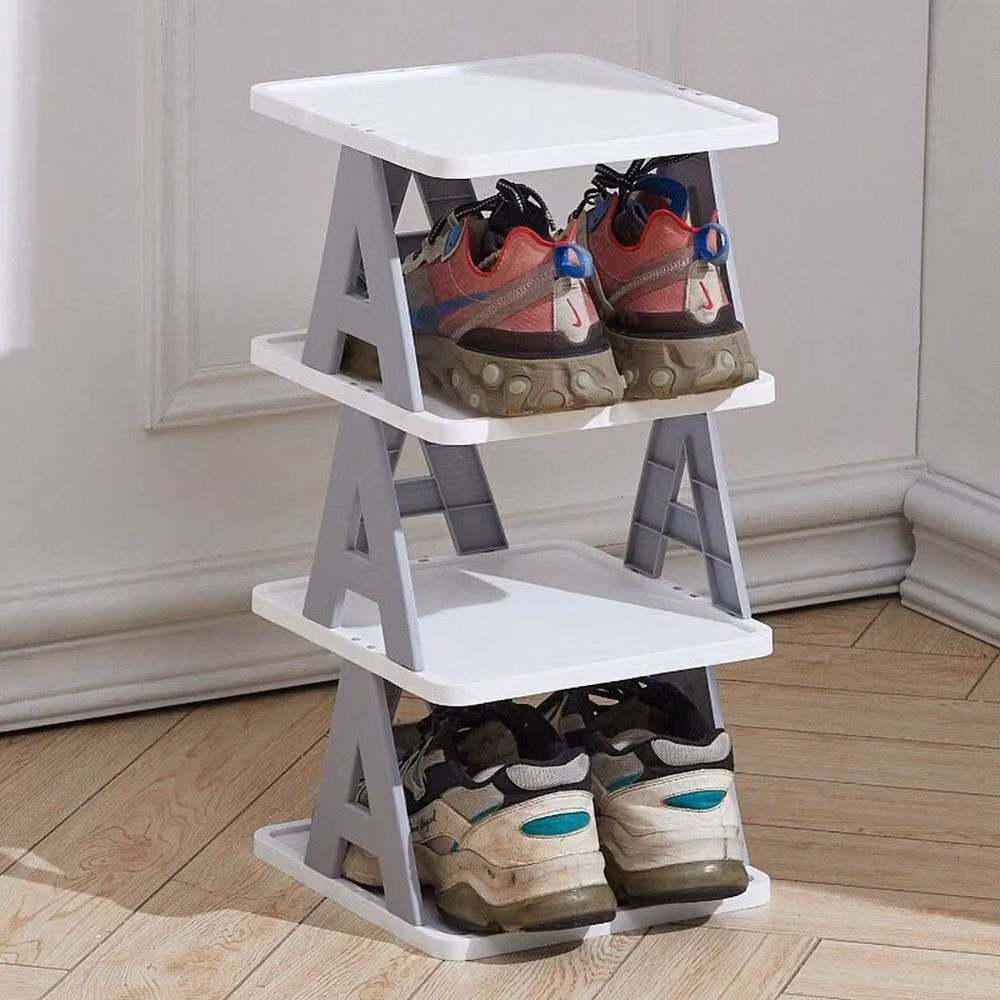 PAWNORA 4 Tier Tall Freestanding Shoe Rack in White – 3