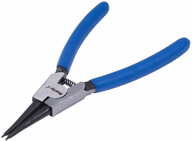 Bluespot Tools External Straight Circlip Pliers in Chrome Vanadium Steel, Blue and Black