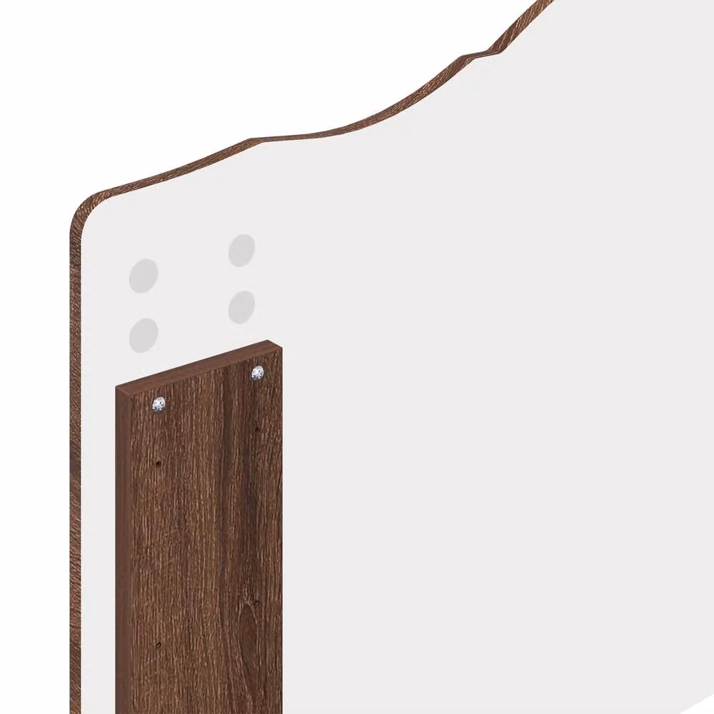 Berkfield Home Modern Bed Frame with Headboard in Brown Oak, Engineered Wood, W/D/H: 190 x 70 x 32 cm – 6