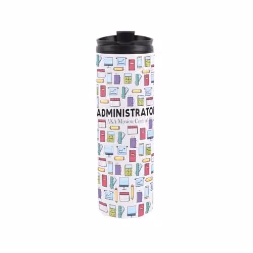 Purely Home Administrator Novelty Travel Flask Multicoloured Stainless Steel Tumbler