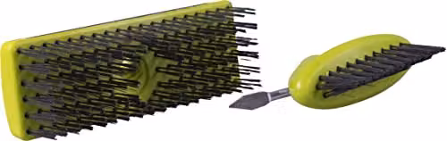 St Helens Home & Garden Green and Yellow Patio Cleaning Brush and Weed Removal Set with Telescopic Handle and Refillable Metal Head – 2