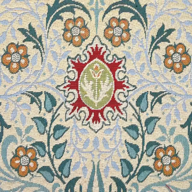 William Morris Persian Tapestry Floral Fabric in Multicolour
