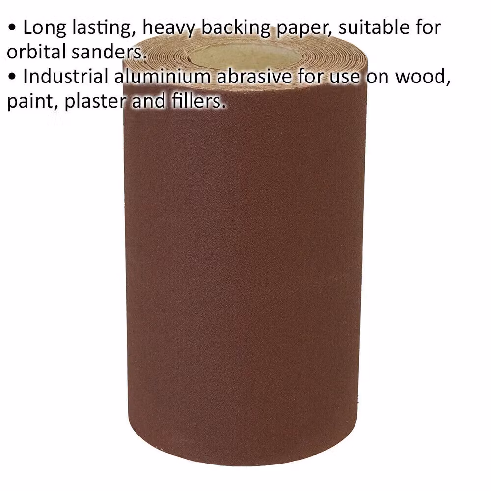 Loops Aluminium Abrasive Sanding Roll for Orbital Sanders, 180 Grit, W: 11.5 cm, L: 5 m – 2