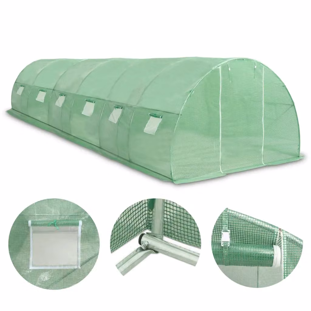 Berkfield Home Green Freestanding Greenhouse with Galvanised Steel Frame, W/D/H: 900 x 300 x 200 cm – 2